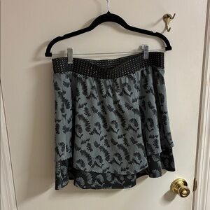 FP Movement by Free People Black and Olive Green High Low Skirt Sz M